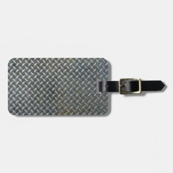 Grunge Metal Grate Luggage Tag by staticnoise at Zazzle