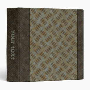 Grunge Metal Plate Design 3 Ring Binder