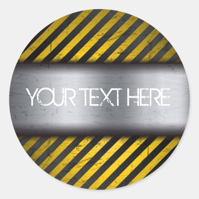 Grunge Metal Sticker (Front)