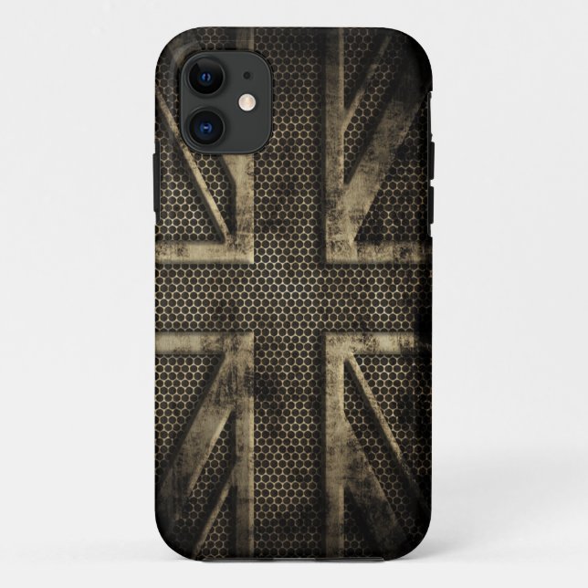 Grunge Metal Union Jack Case-Mate iPhone Case (Back)