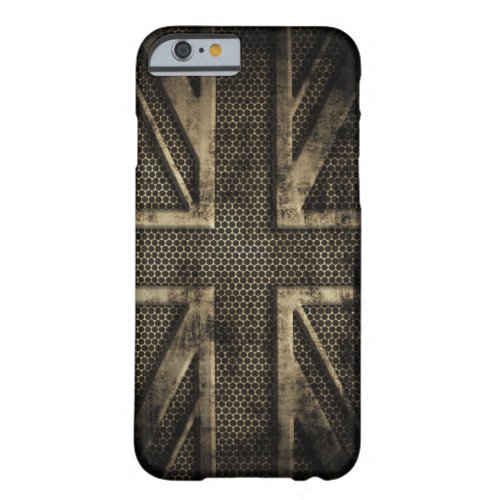 Grunge Metal Union Jack Barely There iPhone 6 Case