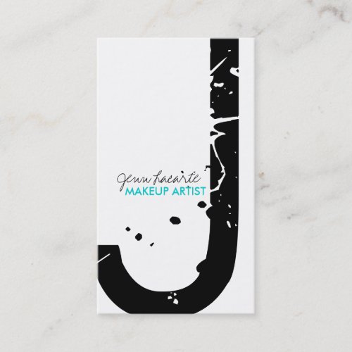 Grunge Monogram Business Cards