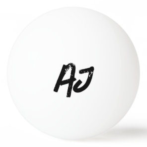 Grunge Monogram Man Ping Pong Ball
