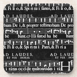 grunge music notes beverage coaster
