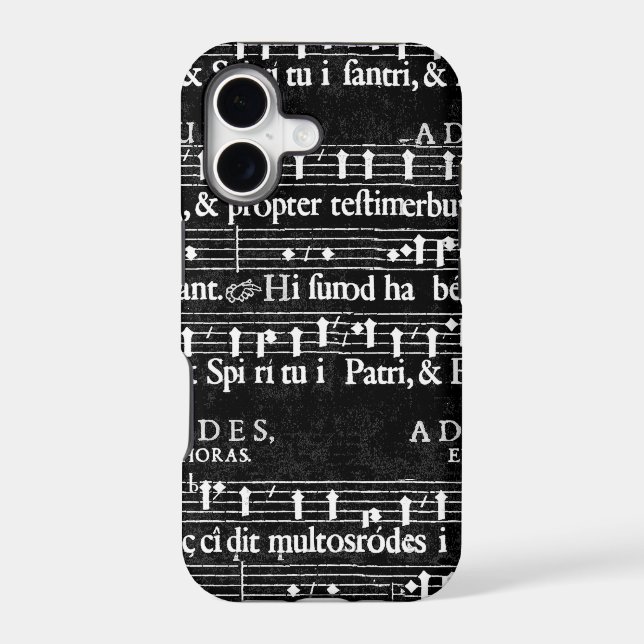 grunge music notes iphone case (Back)
