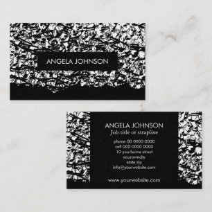 Grunge music notes raining down business card