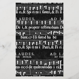 grunge music notes stationery