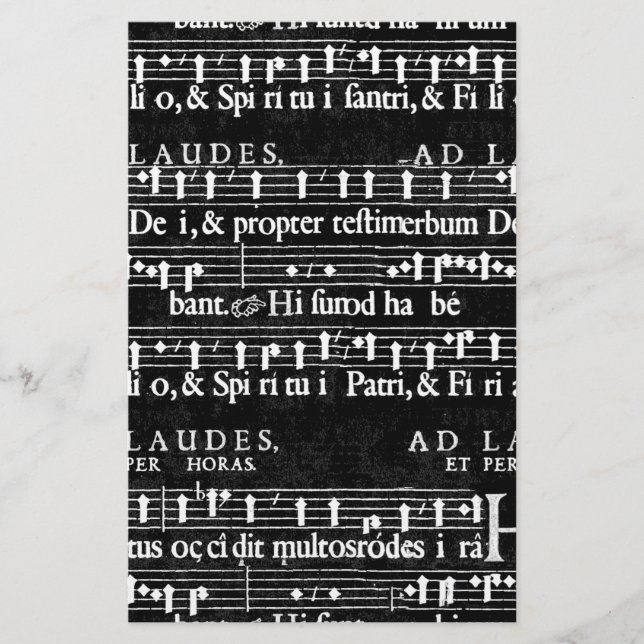 grunge music notes stationery (Front)