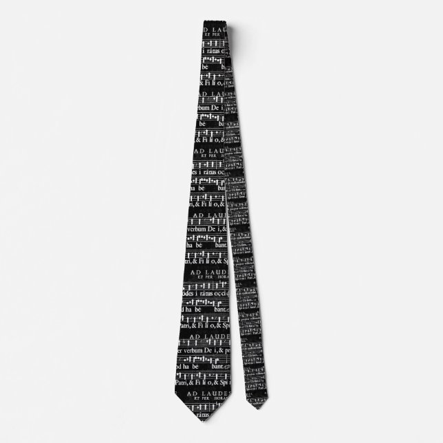 grunge music notes tie (Front)