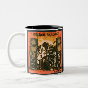 Grunge Music Seattle 1991 Two-Tone Coffee Mug