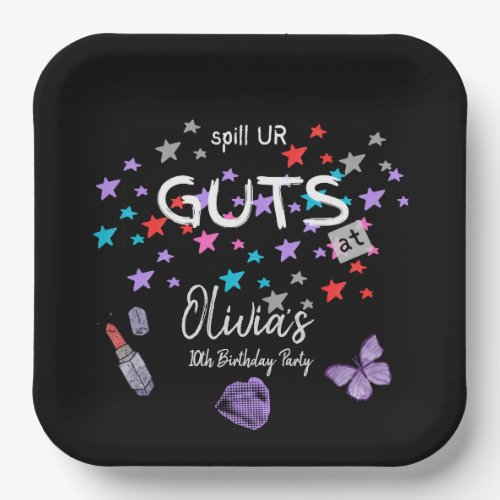 Grunge Music Tween Teen Birthday Party Paper Plate