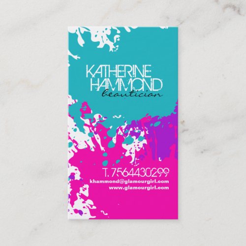 Grunge Nail Technician Business Card