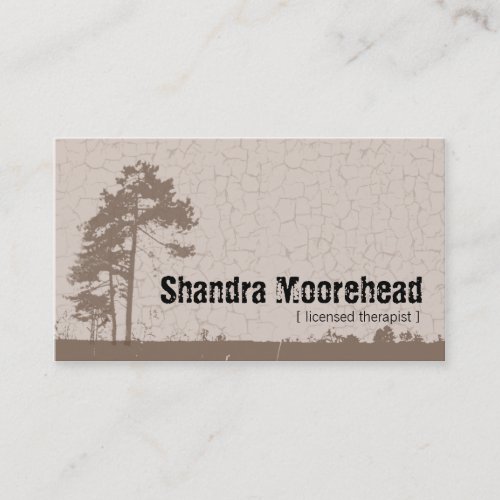 Grunge Nature Therapist Business Card