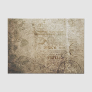 Grunge Newspaper Tissue Paper