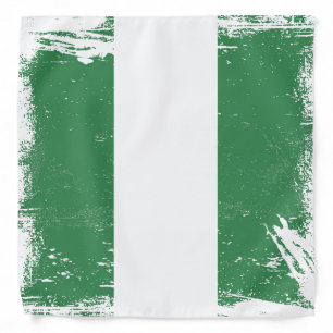 Grunge Nigeria Flag Bandana