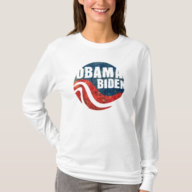 Grunge Obama Biden Women's Long Sleeve Tee (Front)