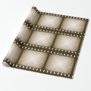 Grunge Old Scratched Film Wrapping Paper
