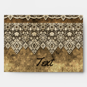 Grunge oldish vintage lace retro ornamental design envelope