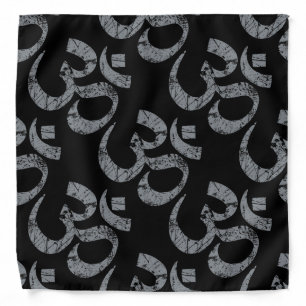 Grunge OM Symbol Spirituality Yoga Bandana