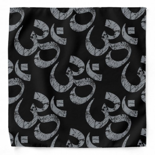 Grunge OM Symbol Spirituality Yoga Bandana