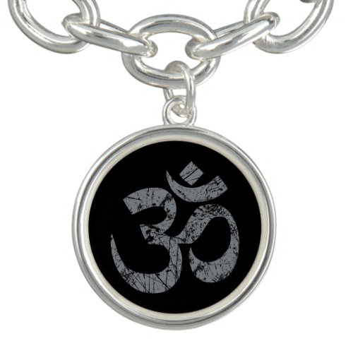 Grunge OM Symbol Spirituality Yoga Bracelet