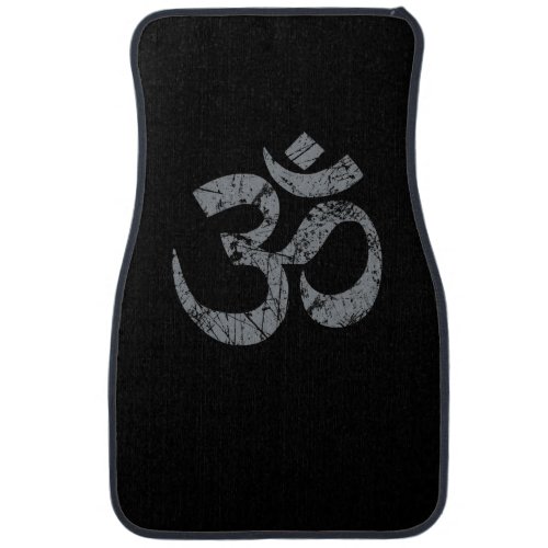 Grunge OM Symbol Spirituality Yoga Car Floor Mat
