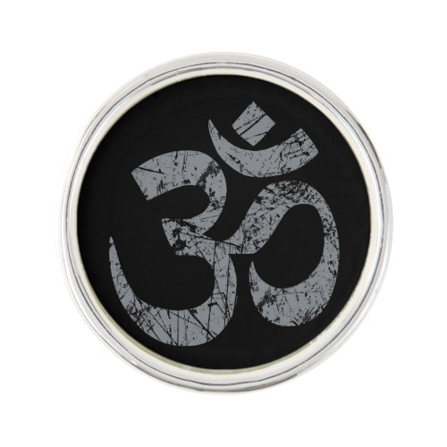 Grunge OM Symbol Spirituality Yoga Lapel Pin