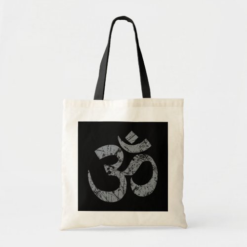 Grunge OM Symbol Spirituality Yoga Tote Bag