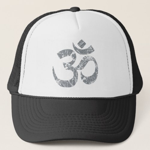 Grunge OM Symbol Spirituality Yoga Trucker Hat