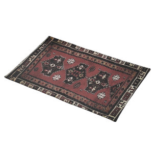 Grunge oriental carpet look - tribal pattern cloth placemat