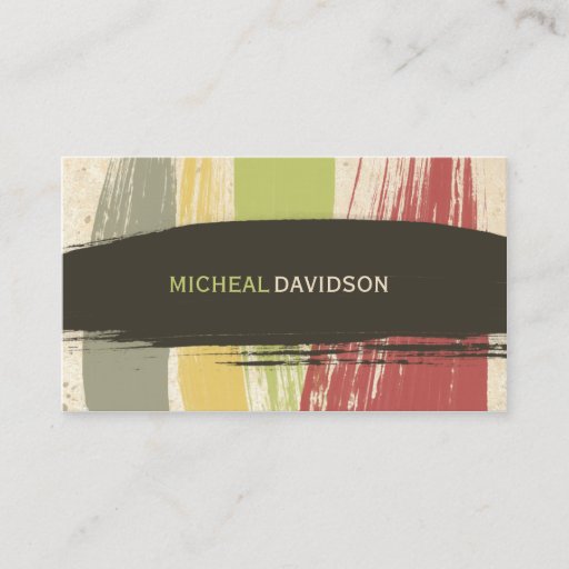 Customizable Grunge Paint Consultant Cool Business Cards