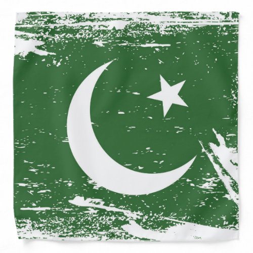 Grunge Pakistan Flag Bandana