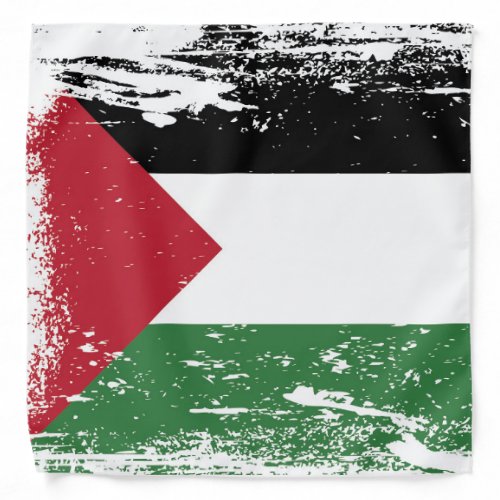 Grunge Palestine Flag Bandana