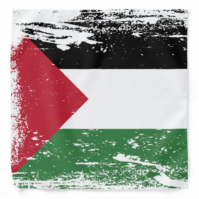 Grunge Palestine Flag Bandana (Front)