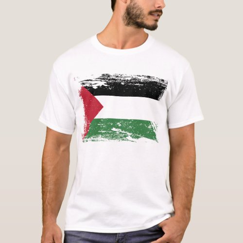 Grunge Palestine Flag T_Shirt