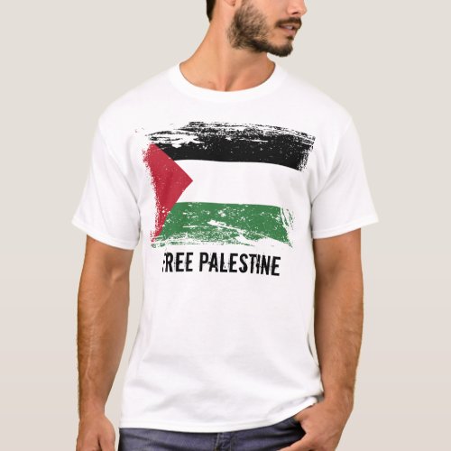 Grunge Palestine Flag T_Shirt