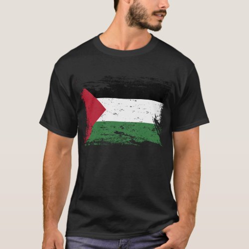 Grunge Palestine Flag T_Shirt