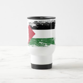 Grunge Palestine Flag Travel Mug by electrosky at Zazzle