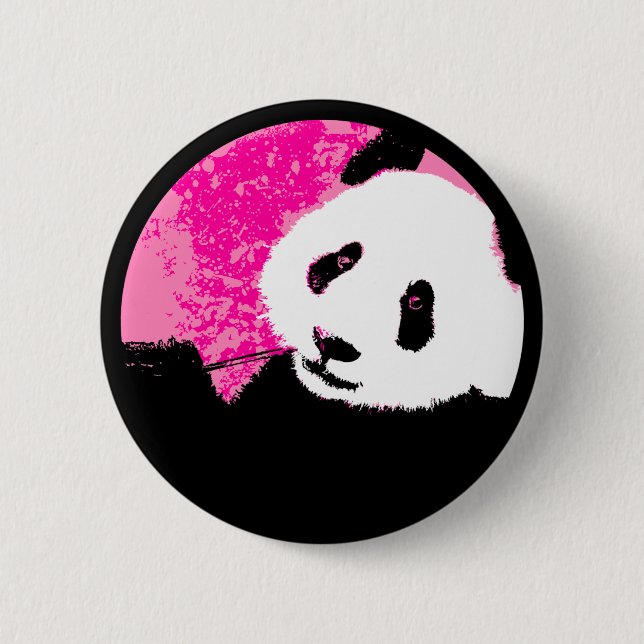grunge panda. pinback button (Front)