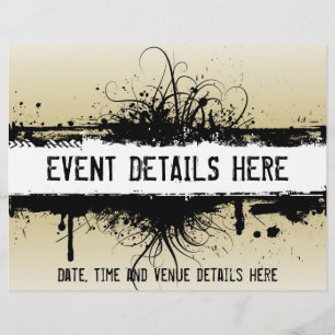 Grunge party flyer