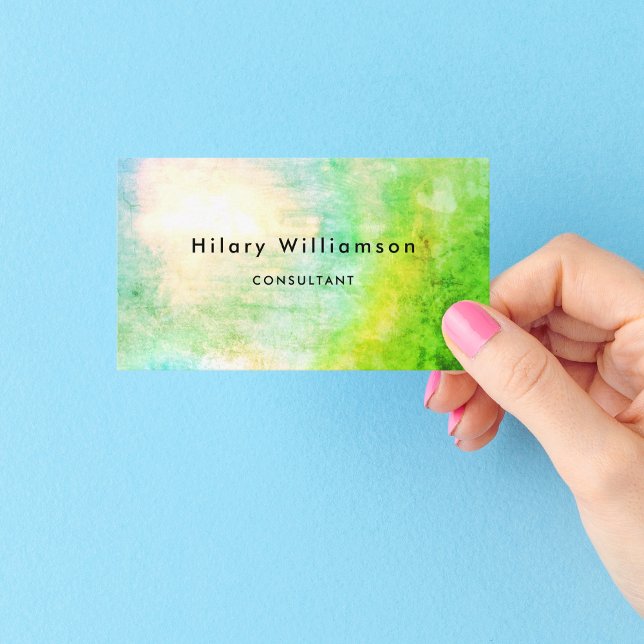 Grunge Pastel Green Business Card (Creator Uploaded)
