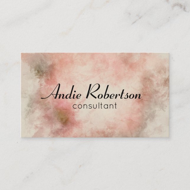Grunge Pastels Business Card (Front)