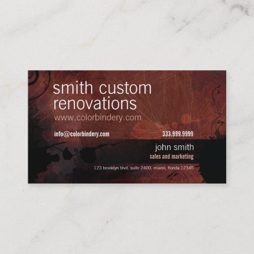 Customizable Grunge Path Business Card