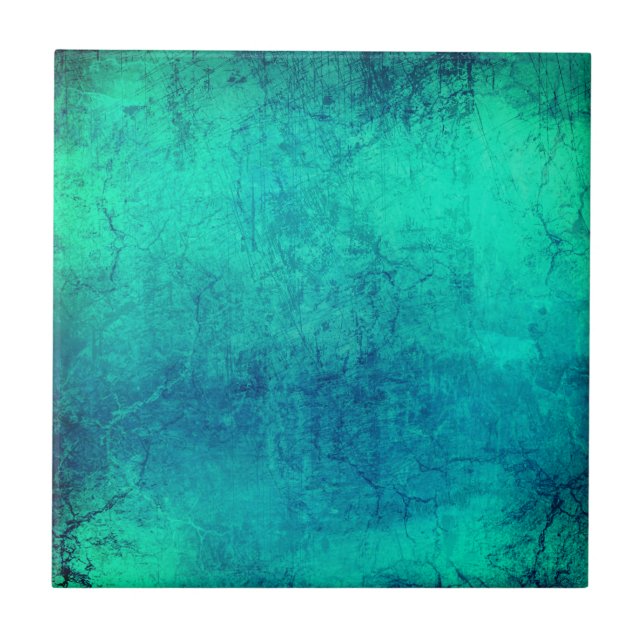 Grunge Patina vintage background Ceramic Tile (Front)