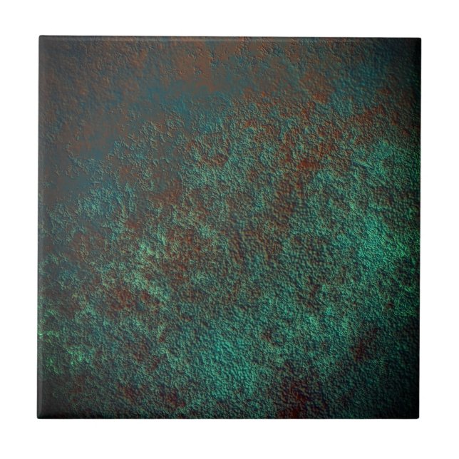Grunge Patina vintage background Ceramic Tile (Front)