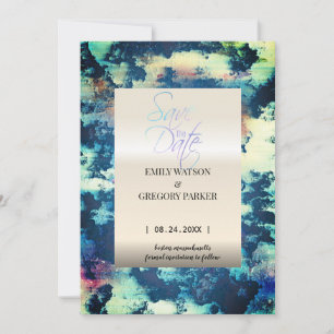 Grunge Patina vintage rust metallic Save The Date