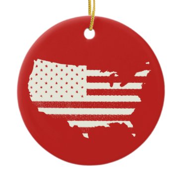 Grunge Patriotic American Flag Ceramic Ornament Grunge Patriotic American Flag Ceramic Ornament