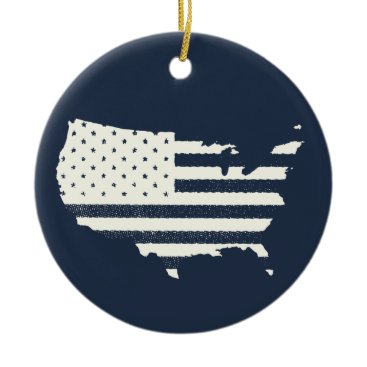 Grunge Patriotic American Flag Ceramic Ornament Grunge Patriotic American Flag Ceramic Ornament