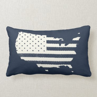 Grunge Patriotic American Flag Lumbar Pillow Grunge Patriotic American Flag Lumbar Pillow