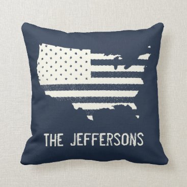 Grunge Patriotic American Flag Throw Pillow Grunge Patriotic American Flag Throw Pillow
